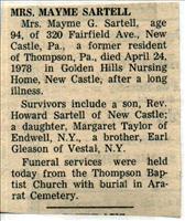 Sartell, Mayme G. 